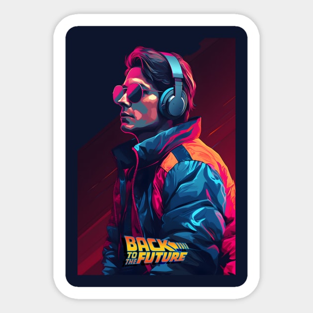 Marty Mcfly - Back to the Future Sticker by NeonOverdrive